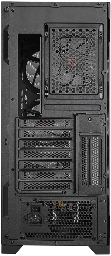 Kompiuterio korpusas Rampage Glare Mesh su 650W maitinimo šaltiniu 80+. 4x12cm ARGB aušintuvais. magnetinis grūdintas stiklas. ATX Mid-t