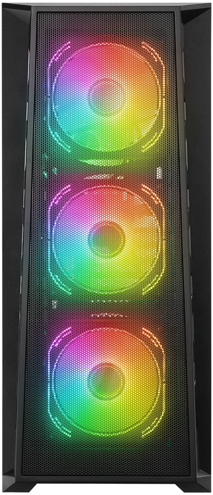 Kompiuterio korpusas Rampage Glare Mesh su 650W maitinimo šaltiniu 80+. 4x12cm ARGB aušintuvais. magnetinis grūdintas stiklas. ATX Mid-t