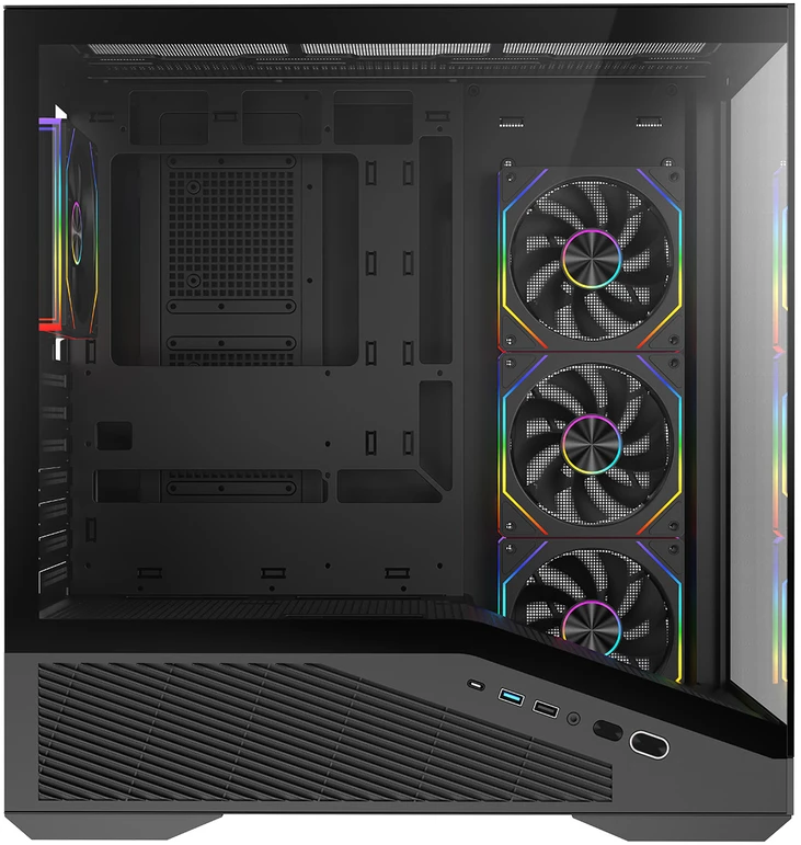 Kompiuterio korpusas Rampage REAPER 750W 80 Plus Bronze 4x12cm ARGB Fan ATX Juodas