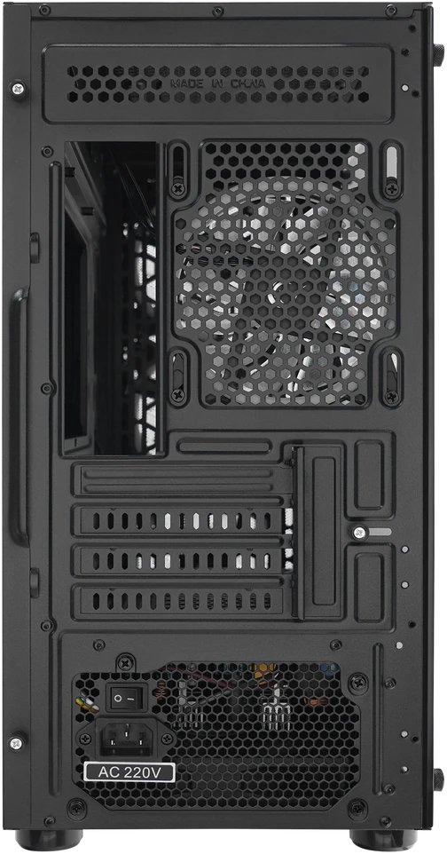 Kompiuterio korpusas Rampage Vega V2 M-Atx Tempered Glass 4x12cm RGB Fan