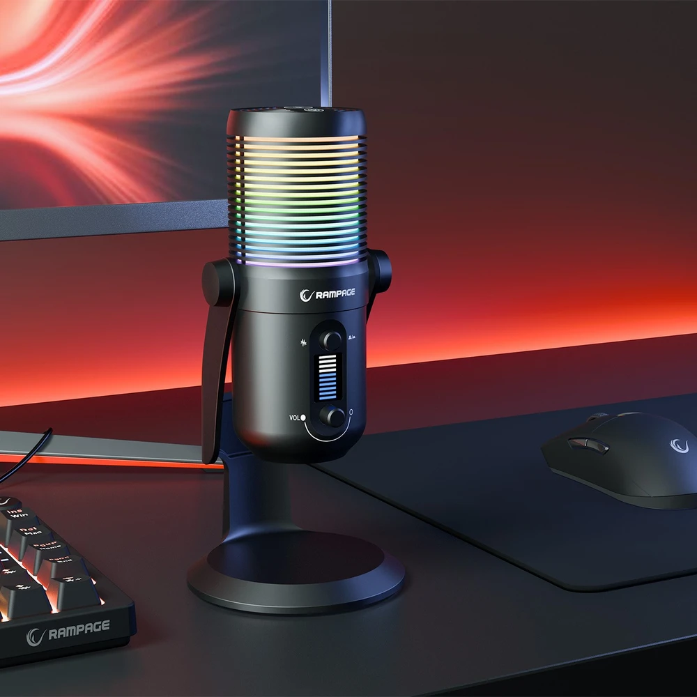 Rampage Diyez RGB USB-C juoda
