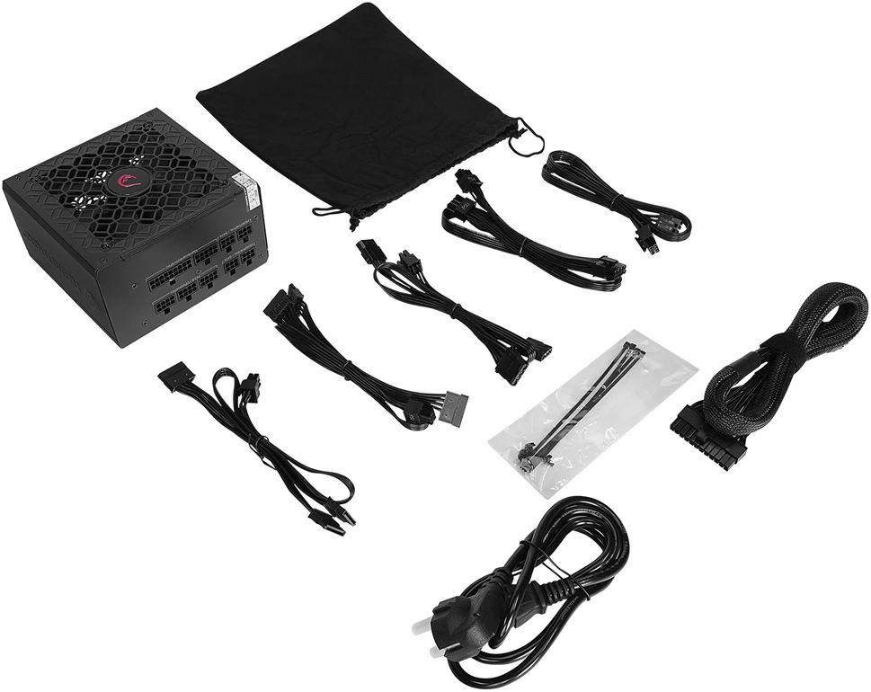 Modulinis maitinimo šaltinis Rampage MATE M750-80PB 750W 12cm Fan. 80 Plus Bronze. Active PFC. Full Modular. juodas