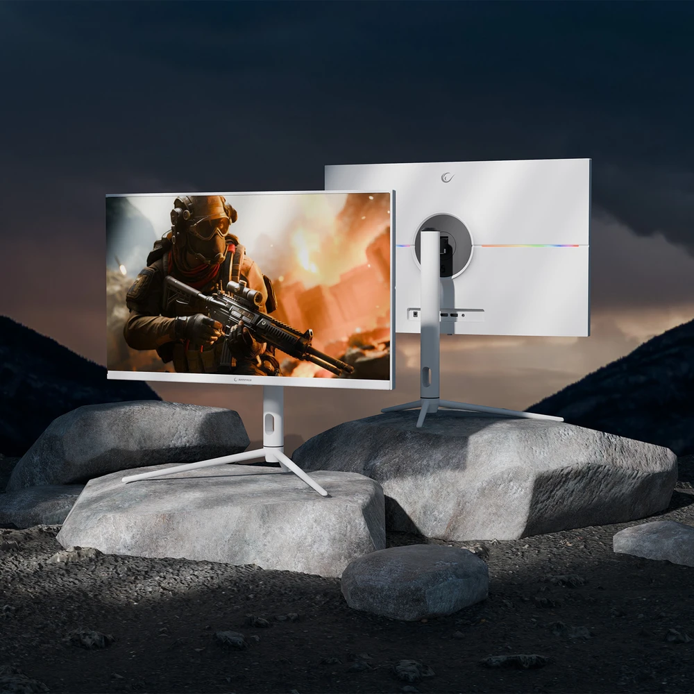 Monitorius Rampage GLACIER GL27R200Q 27'' 200Hz 1ms IPS QHD 2K AdaptiveSync RGB Pivot Baltas