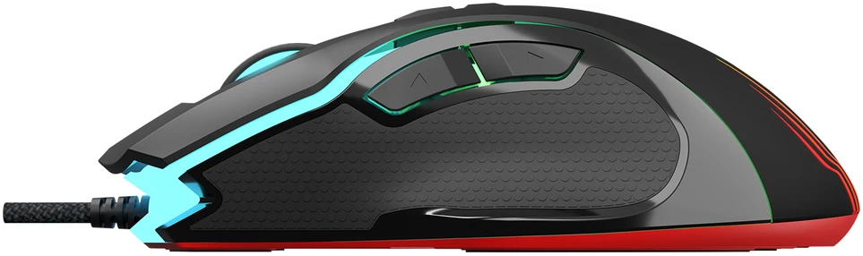 Pelė žaidimams Rampage SMX-G38 CLAW. USB. 8 klavišai. 7200 dpi. RGB LED. 2 nuimami magnetiniai šoniniai klavišai