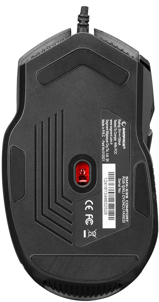 Pelė žaidimams Rampage SMX-G39 Comfort USB 8D+ Extra Shot Button 7200dpi. RGB LED. programuojama