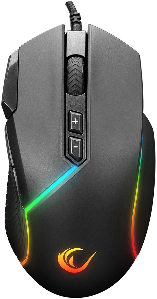 Pelė žaidimams Rampage SMX-G39 Comfort USB 8D+ Extra Shot Button 7200dpi. RGB LED. programuojama