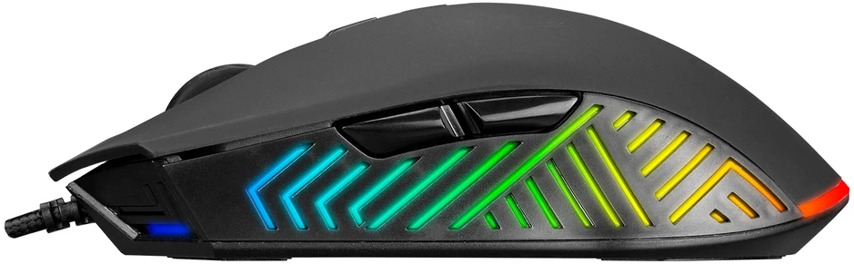 Pelė Myszka žaidimams Rampage Spear V2 su laidu 12800 dpi optinė juoda