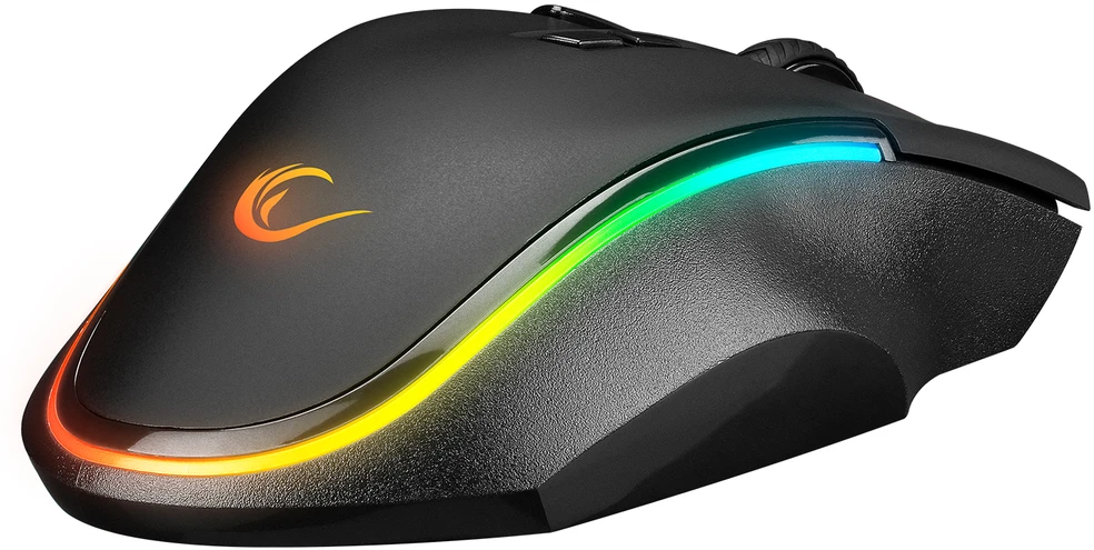 Pelė žaidimams Rampage SMX-G72 GREEDY. 8 klavišai. dvigubo paspaudimo ratukas. RGB apšvietimas. makro programuojama