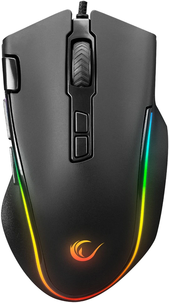 Pelė žaidimams Rampage SMX-G72 GREEDY. 8 klavišai. dvigubo paspaudimo ratukas. RGB apšvietimas. makro programuojama