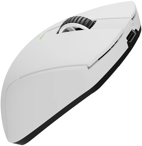 Pelė žaidimams Rampage Zenith. BT + USB + 2.4g. Paw3395. Nordic 52833 MCU. Balta