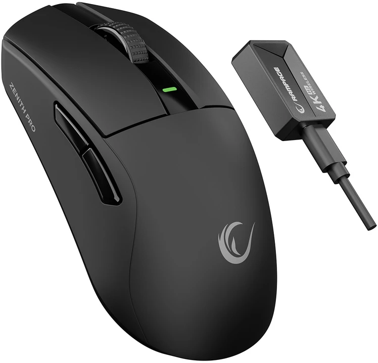 Pelė žaidimams RAMPAGE ZENITH PRO 4K Bluetooth+ USB + 2.4Ghz. PAW3395. NORDIC 52833 MCU. juoda