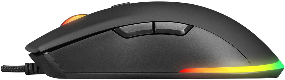 Pelės ir klaviatūros rinkinys Rampage KM-RX7 FORTUNA Rainbow RGB apšvietimas. pilno dydžio. 6400dpi pelė.
