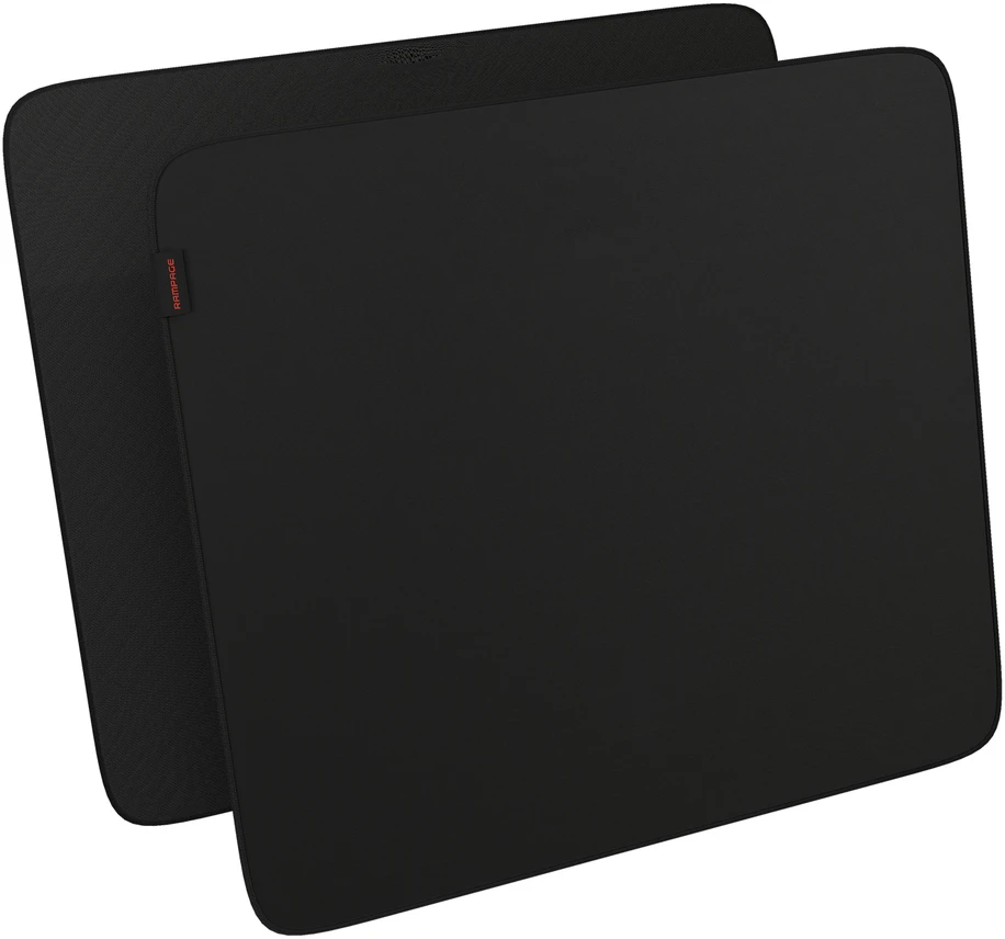 Žaidimų pelės kilimėlis RAMPAGE PULSAR PRO L 450x400x4mm iš neutralaus audinio, juodas