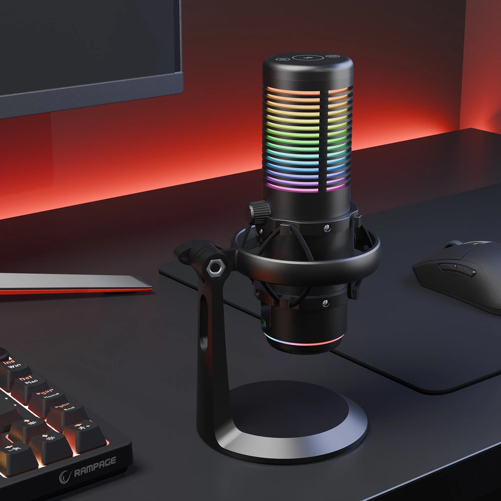 Rampage Bemol RGB USB-C juodas