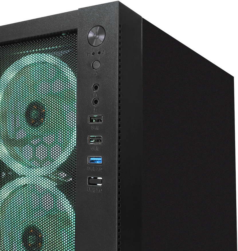 Rampage Kompiuterio korpusas Vega V2 650W 80 Plus Bronze M-ATX Tempered 4x12cm RGB Fan