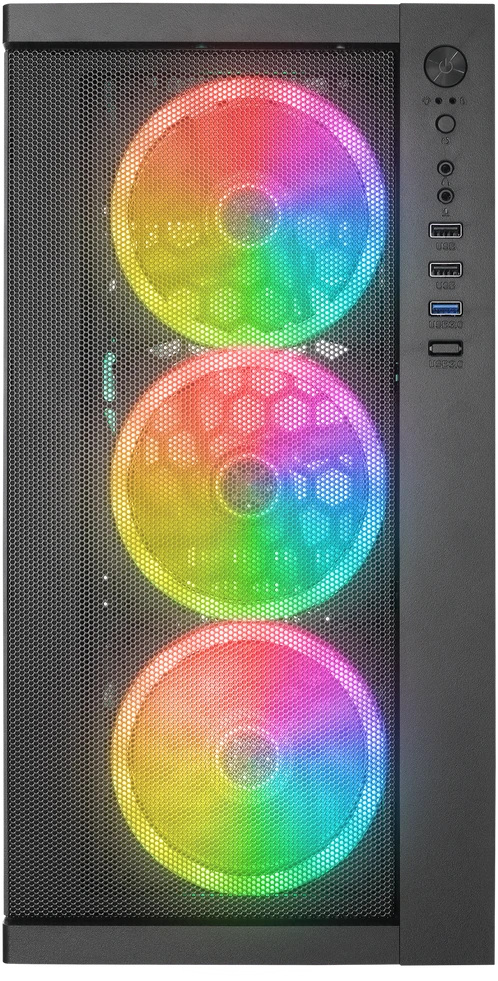 Rampage Kompiuterio korpusas Vega V2 650W 80 Plus Bronze M-ATX Tempered 4x12cm RGB Fan