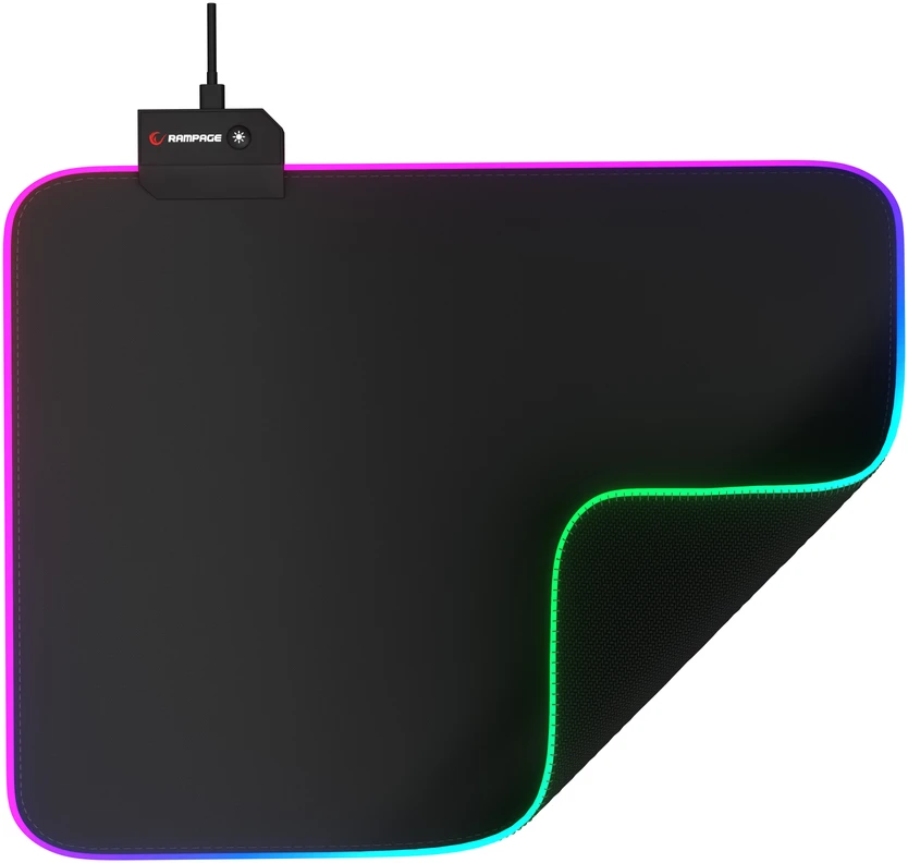 Rampage MP-21 podkładka žaidimams pod pelė 25x33cm RGB juoda