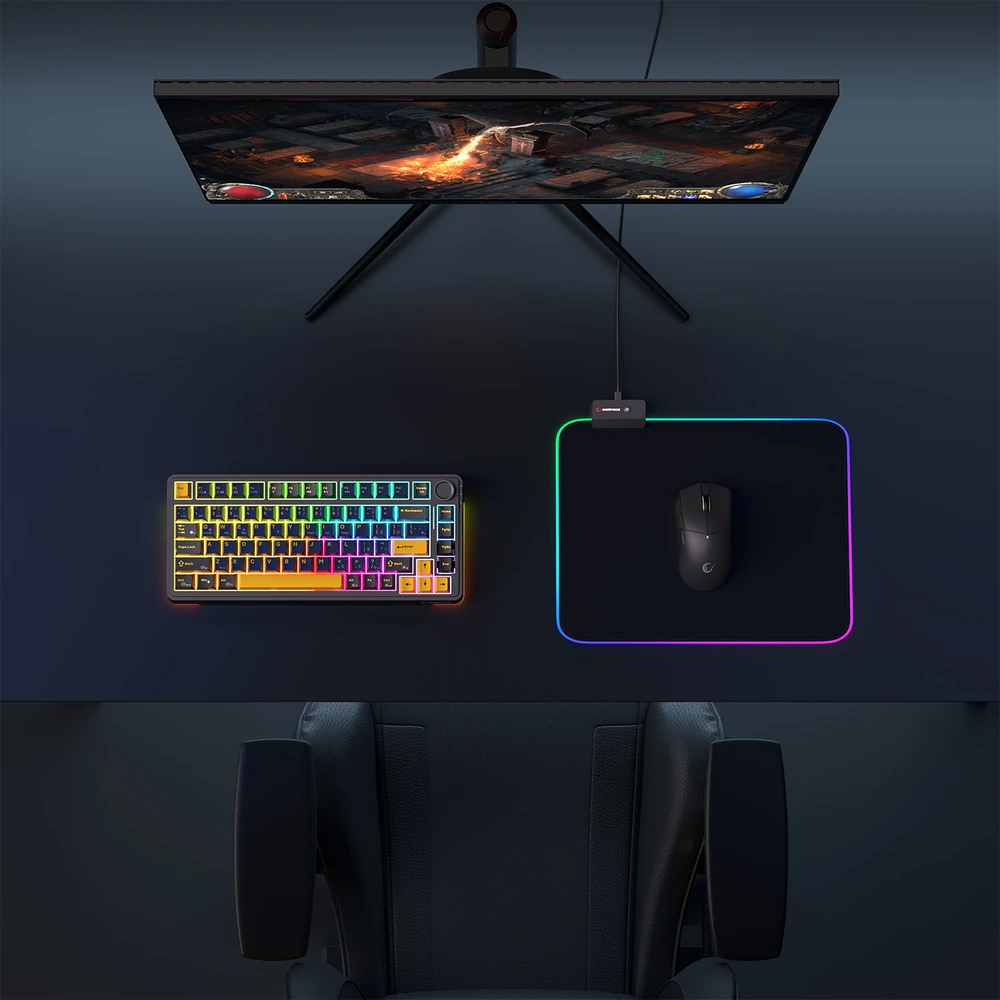 Rampage BLITZ Kilimėlis žaidimams RGB LED 252x328x3 mm juoda