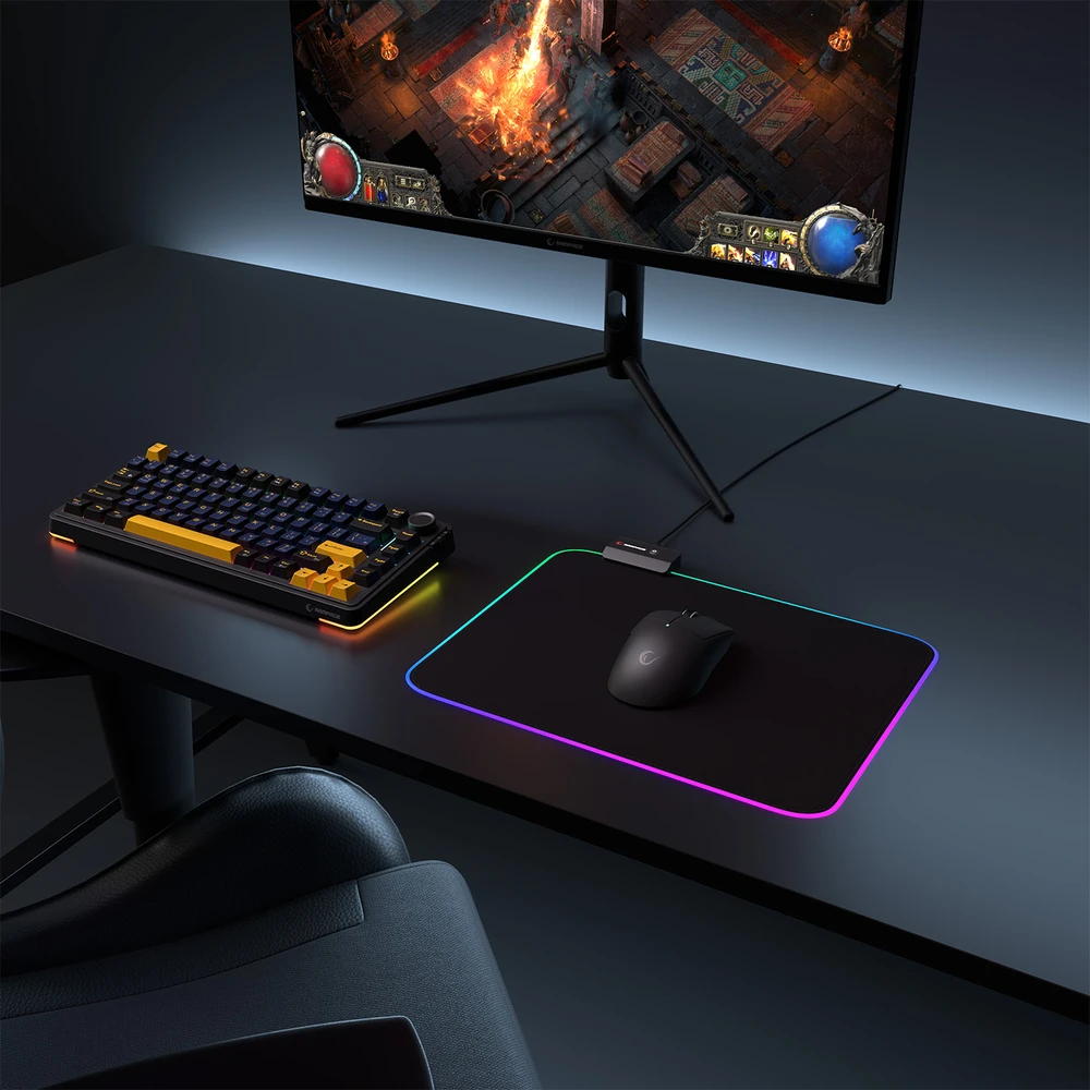 Rampage BLITZ Kilimėlis žaidimams RGB LED 252x328x3 mm juoda