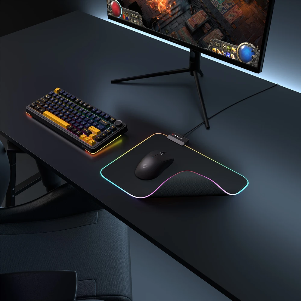 Rampage BLITZ Kilimėlis žaidimams RGB LED 252x328x3 mm juoda