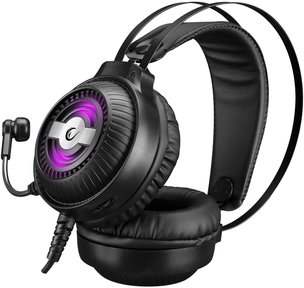 Rampage RM-K29 THUNDER juodos žaidimų ausinės su mikrofonu. 2F 1M garso skirstytuvas
