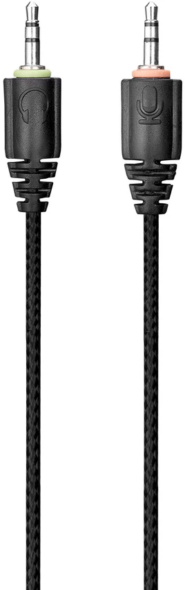 Rampage RM-K29 THUNDER juodos žaidimų ausinės su mikrofonu. 2F 1M garso skirstytuvas