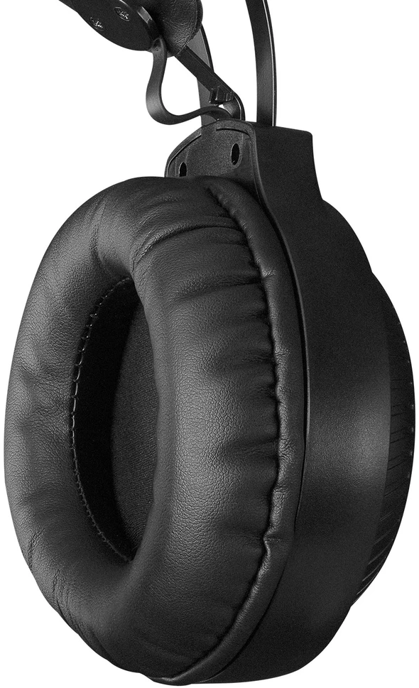 Rampage RM-K29 THUNDER juodos žaidimų ausinės su mikrofonu. 2F 1M garso skirstytuvas