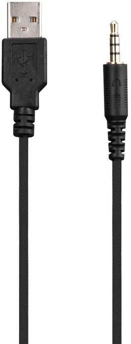 Rampage RM-K90 Vector juodos RGB LED žaidimų ausinės su mikrofonu 3.5mm