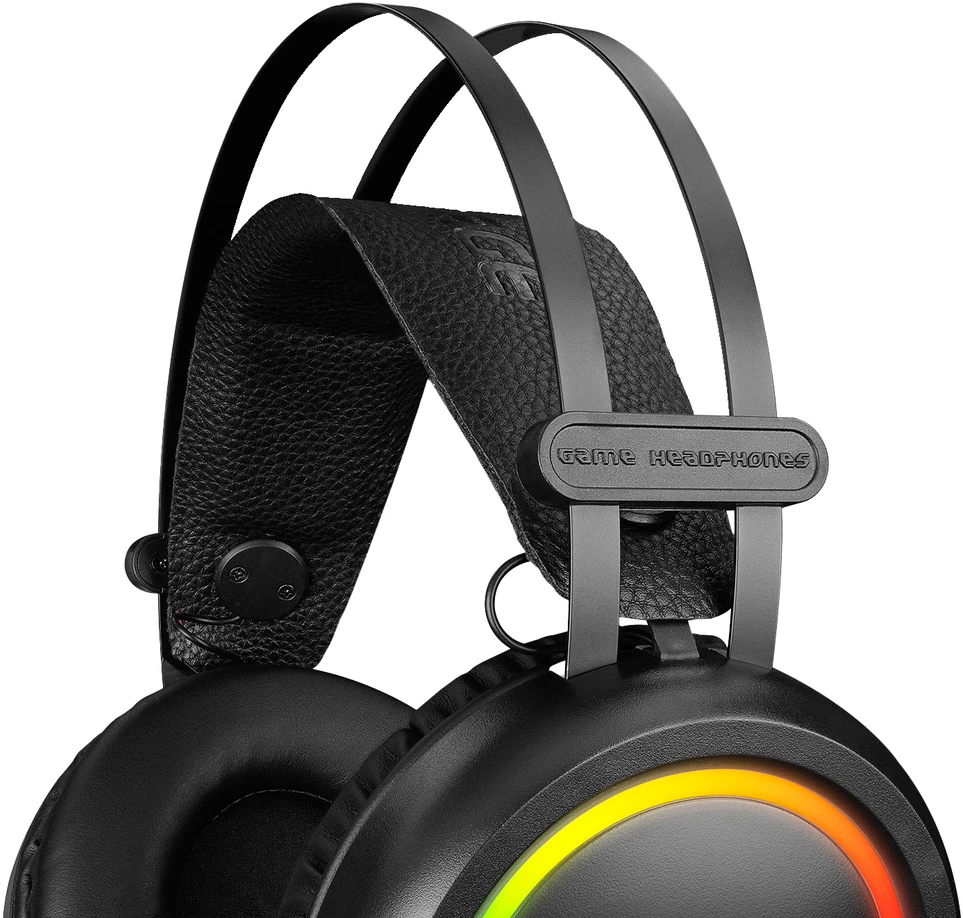 Rampage STORMY Juodas 7.1 USB erdvinio garso ausinės su mikrofonu