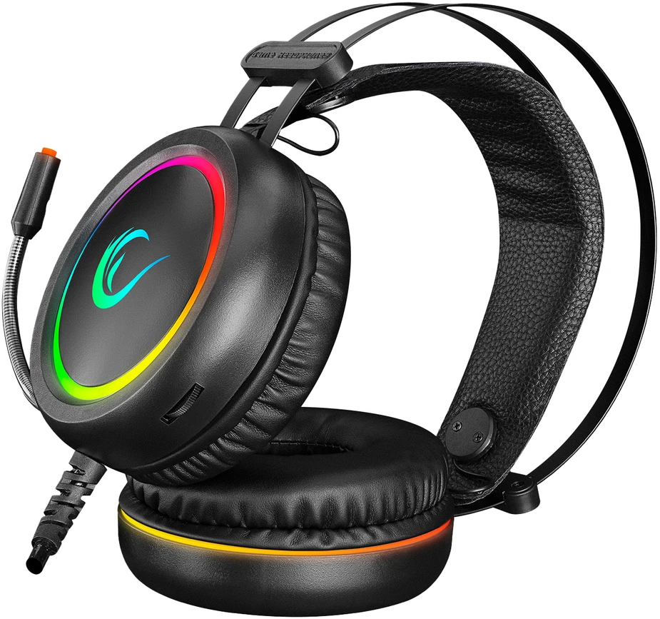 Rampage STORMY Juodas 7.1 USB erdvinio garso ausinės su mikrofonu