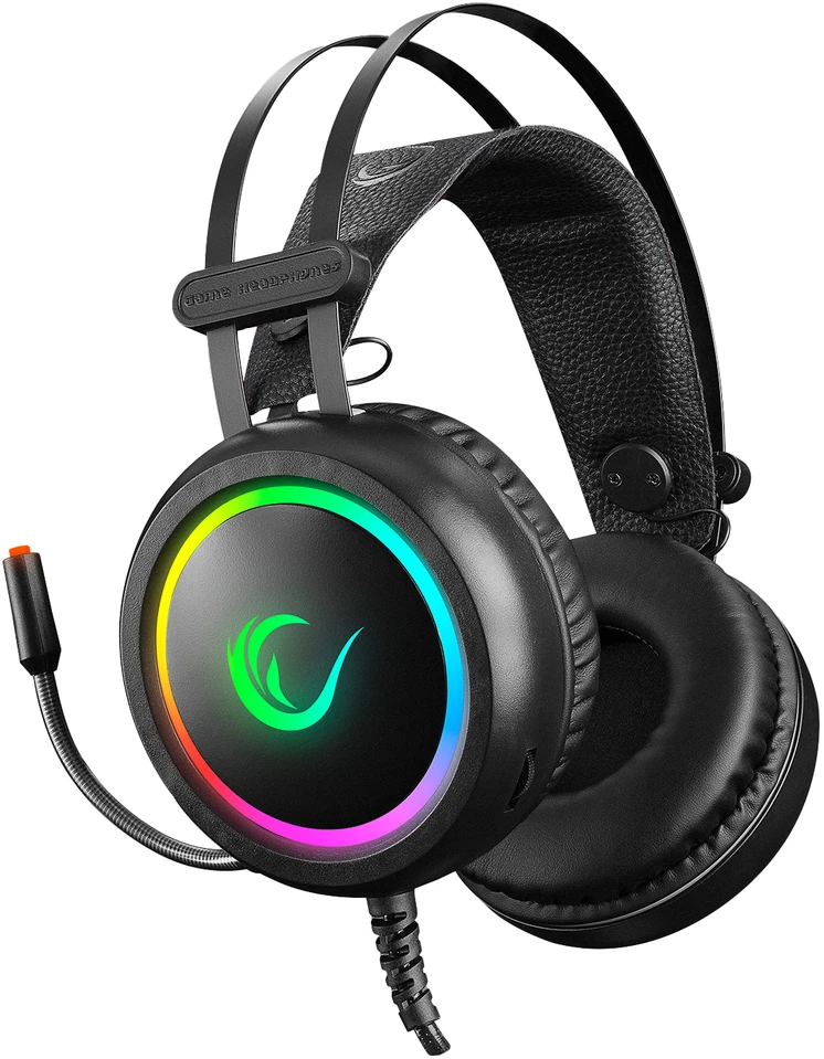 Rampage STORMY Juodas 7.1 USB erdvinio garso ausinės su mikrofonu
