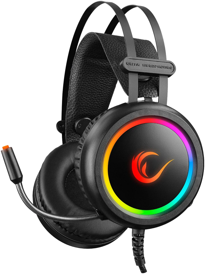 Rampage STORMY Juodas 7.1 USB erdvinio garso ausinės su mikrofonu