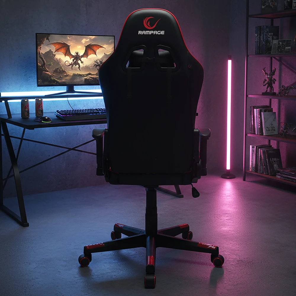 Žaidimų kėdė Rampage KL-R17 TITAN. raudona/juoda