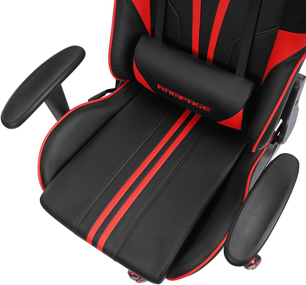 Žaidimų kėdė Rampage KL-R17 TITAN. raudona/juoda