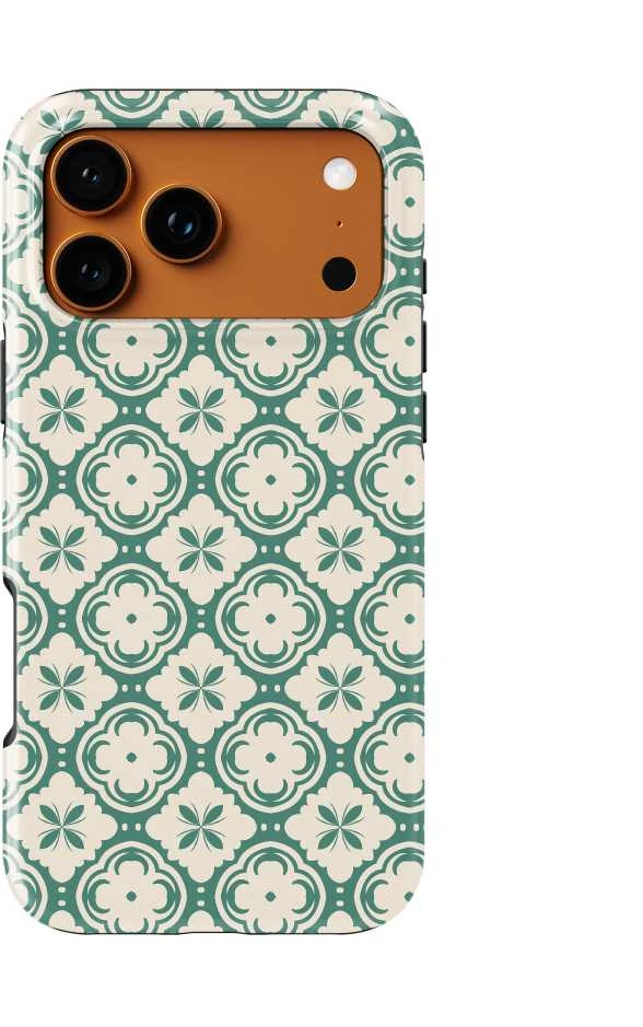 Voltuna Dėklas „Sage Vintage Pattern“ su MagSafe Apple iPhone 13-17 modeliams