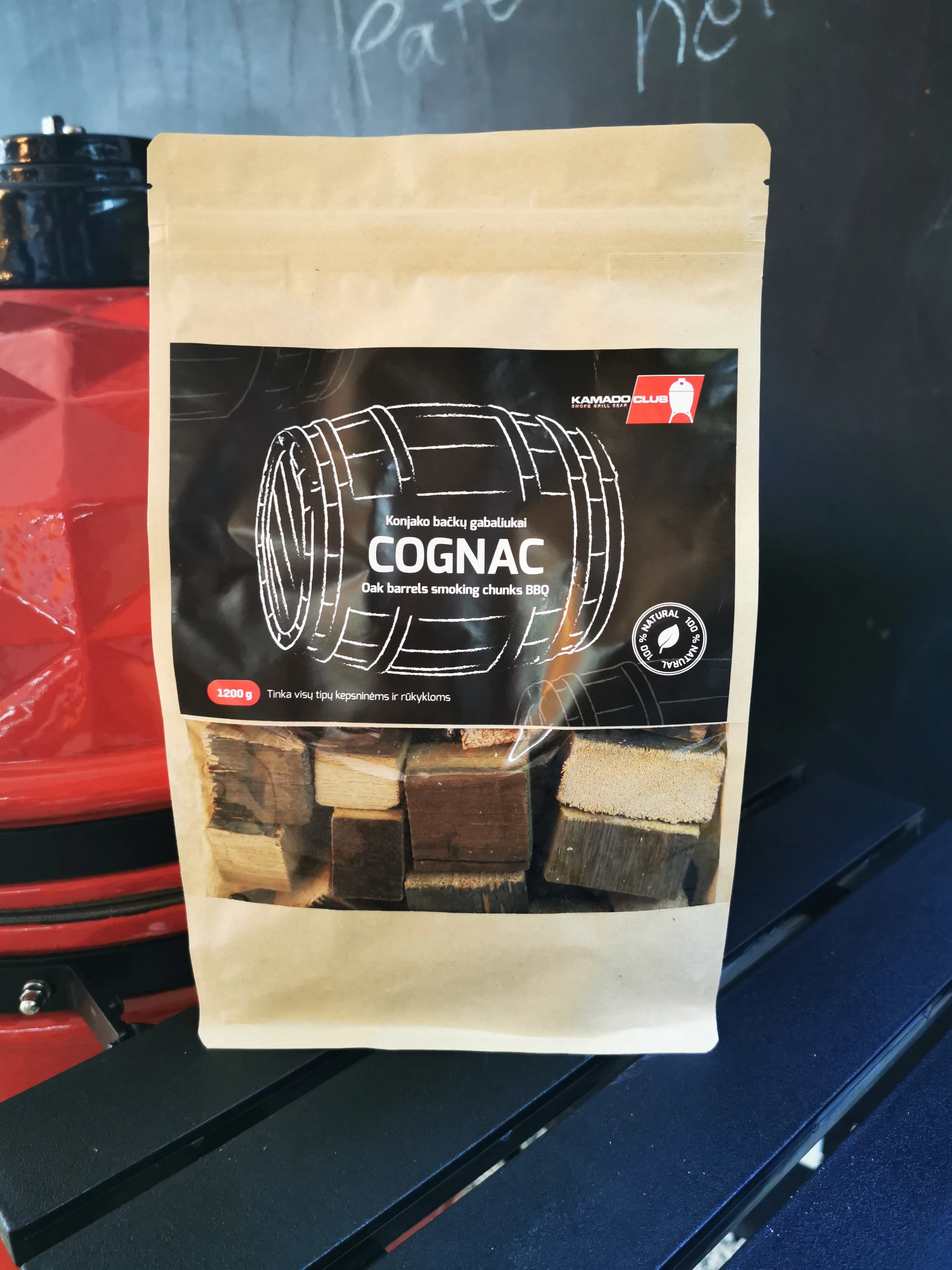 Kamado Club Konjako statinių gabaliukai rūkymui, 1200g aprašymas - Prekės nuotrauka
