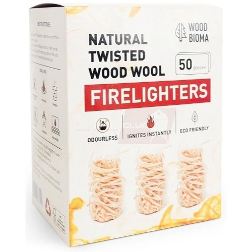 Woodbioma Susuktos medienos vilnos įdegtukai FIRELIGHTERS aprašymas - Prekės nuotrauka