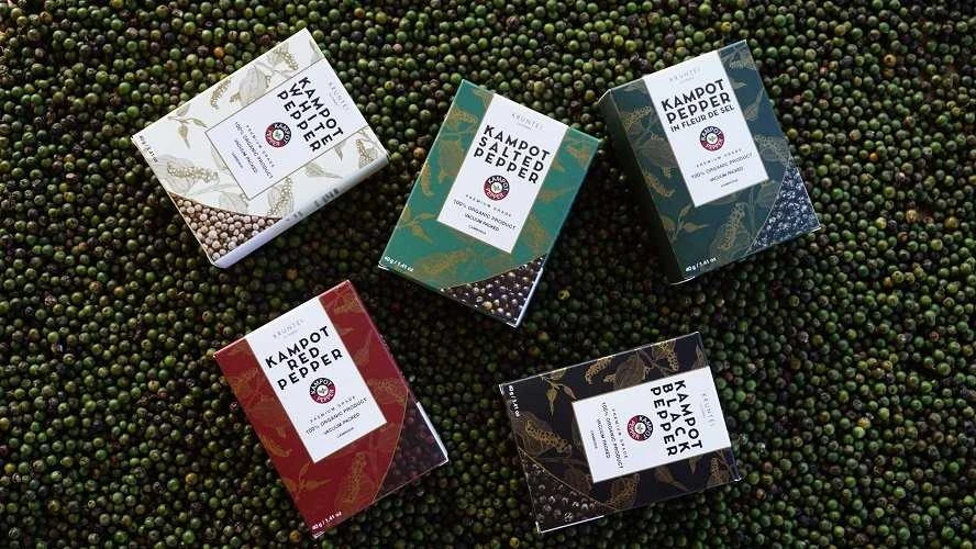 Kampot Pepper Raudonieji kampoto pipirai Kampot Raudona Pepper, 40 gr