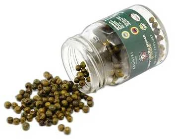 Kampot Pepper Šviežiai sūdyti kampoto pipirai grūdeliais Kampot Salted Pepper, 40 gr