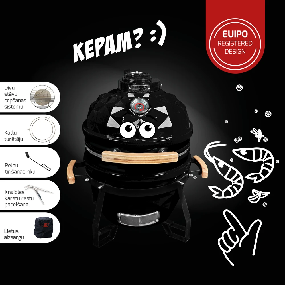 Kamado Club KAMADOCLUB JUNIOR KEPSNINĖ, JUODA