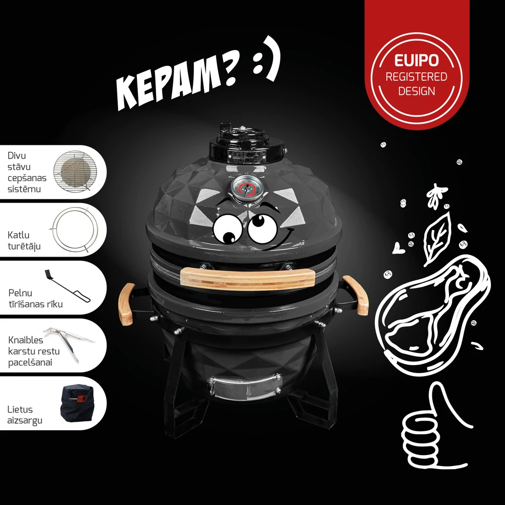 Kamado Club KAMADOCLUB JUNIOR KEPSNINĖ, PILKA