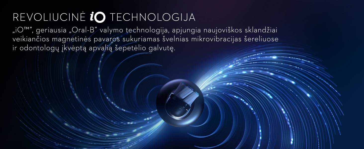 Elektrinis dantų šepetėlis Braun Oral-B iO Series 10, Baltos spalvos aprašymas - Prekės nuotrauka