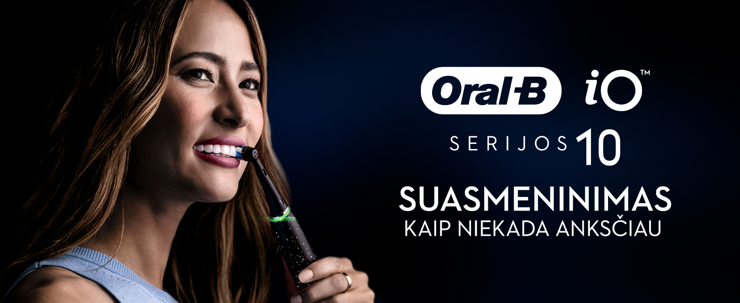 Elektrinis dantų šepetėlis Braun Oral-B iO Series 10, Baltos spalvos aprašymas - Prekės nuotrauka