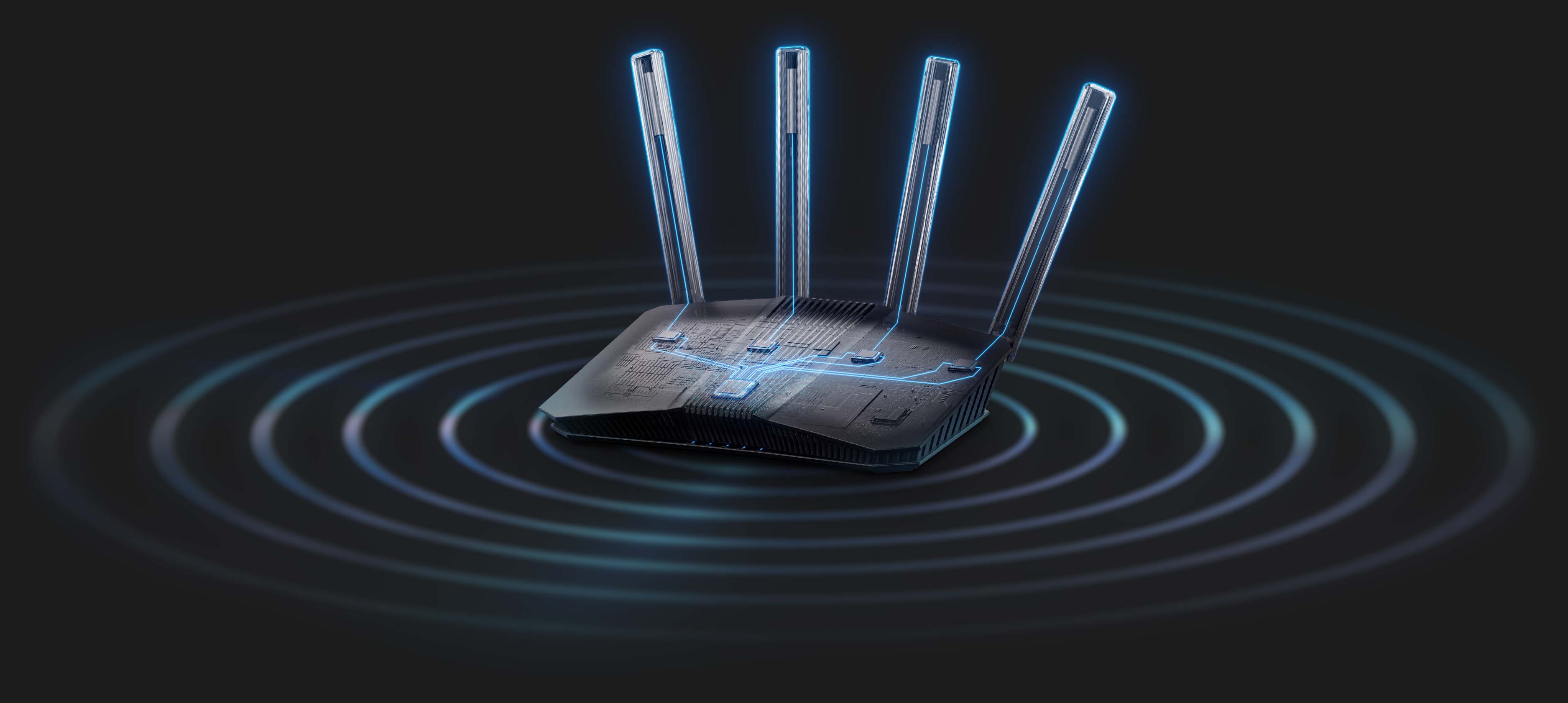 Maršrutizatorius ASUS RT-BE58U WiFi 7, BE3600, iki 3600 Mb/s, 2,5 GbE, AiMesh, MLO, 4 antenos aprašymas - Prekės nuotrauka