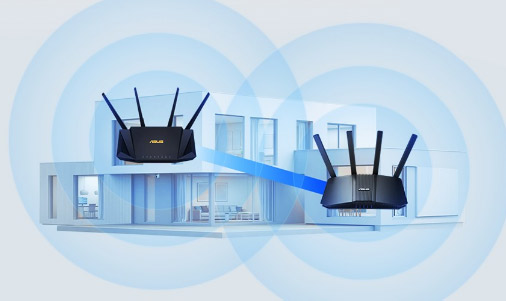 Maršrutizatorius ASUS RT-BE58U WiFi 7, BE3600, iki 3600 Mb/s, 2,5 GbE, AiMesh, MLO, 4 antenos aprašymas - Prekės nuotrauka
