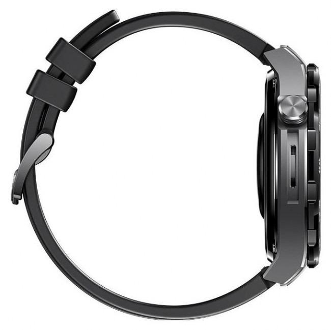 Išmanusis laikrodis Huawei Watch Ultimate Expedition, Sidabrinės ir juodos spalvos korpusas su juodu dirželiu