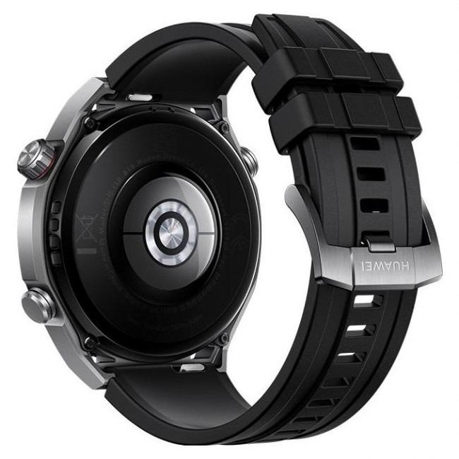 Išmanusis laikrodis Huawei Watch Ultimate Expedition, Sidabrinės ir juodos spalvos korpusas su juodu dirželiu