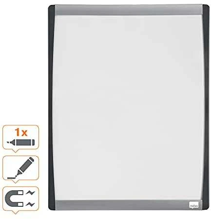 Nobo Nabo sausai valoma lenta su apvaliu rėmeliu 355x280 mm balta