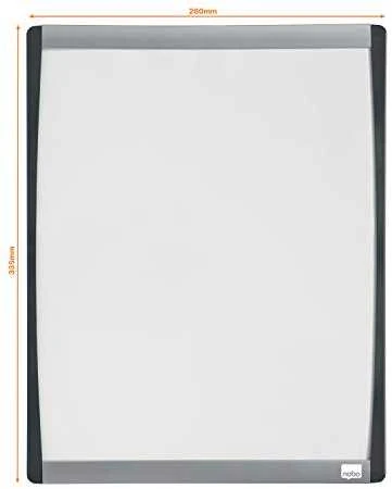 Nobo Nabo sausai valoma lenta su apvaliu rėmeliu 355x280 mm balta