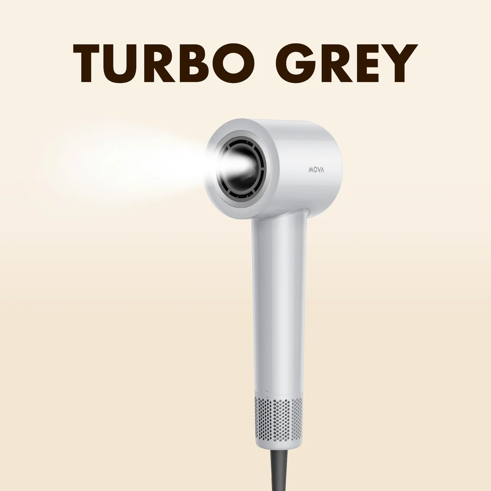 Plaukų džiovintuvas Mova Turbo Gray, 1600 W, pilka sp.